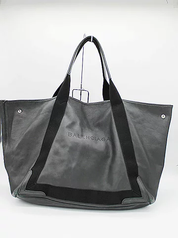 【BALENCIAGA(バレンシアガ)】バレンシアガ　ネイビーカバスS　パンチングロゴ