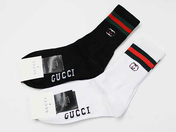 【GUCCI(GUCCI)】GUCCI/グッチ■靴下2枚セット ブラック×ホワイト/黒×白